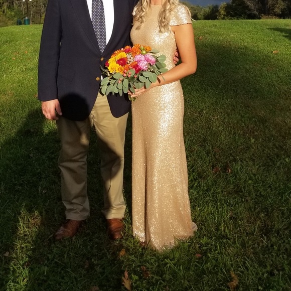 Gold Sequence Gown - Picture 1 of 4